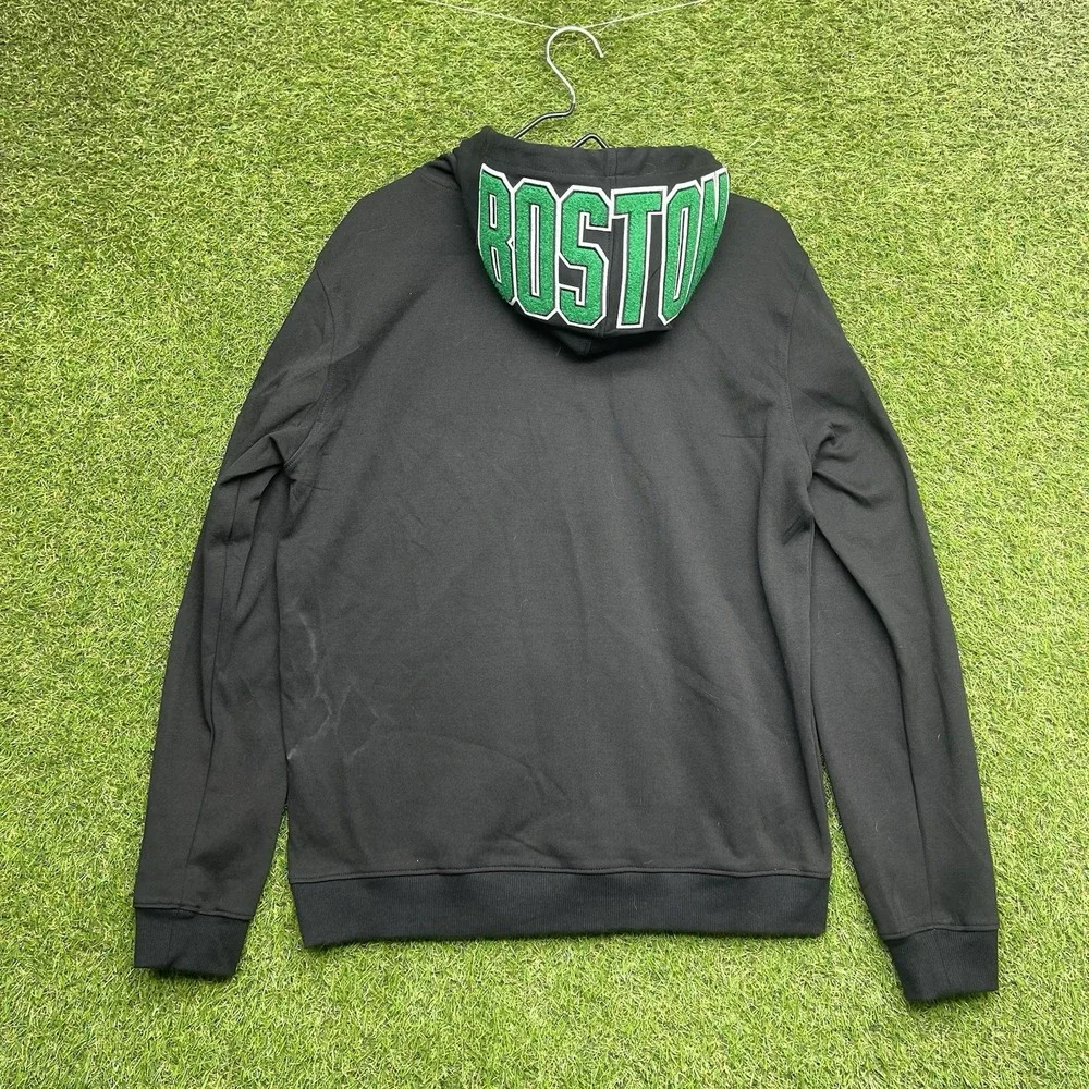 Pro Standard Boston Celtics Hoodie Mens Large Black Patches Embroidered NEW